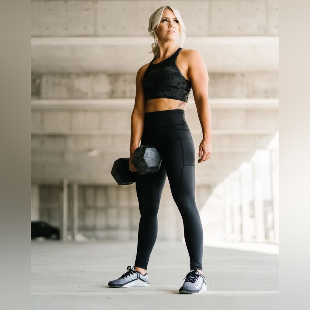 Zyia Active Black Pocket Light n Tight Hi-rise Legging 28"